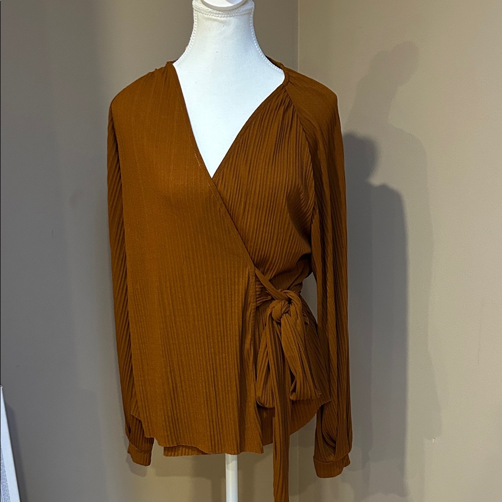 Zara Cinnamon Wrap Blouse